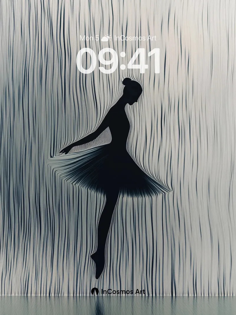 Silhouetted Grace Wallpaper with Waterline Reflection