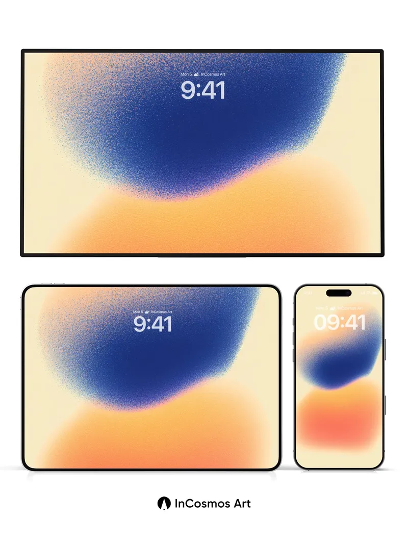 Soft Haze Wallpaper with Floating Color Blobs