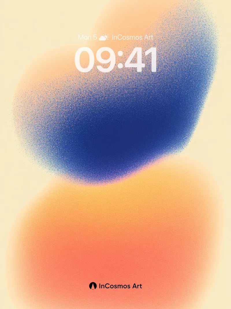Soft Haze Wallpaper with Floating Color Blobs