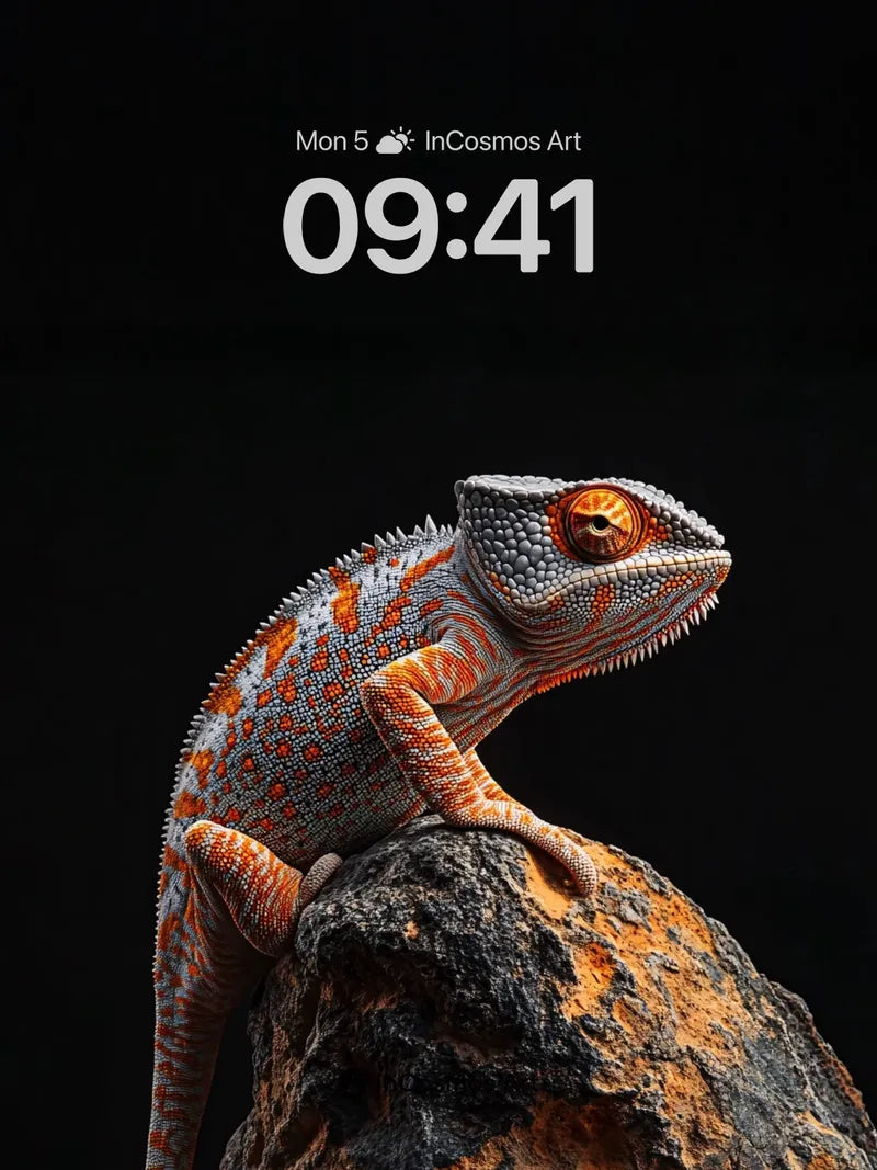 Silent Watcher Wallpaper with Living Scales