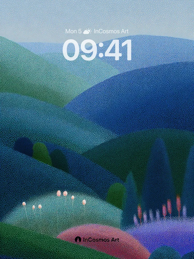 Serenity Dappled Wallpaper with Whispering Hills