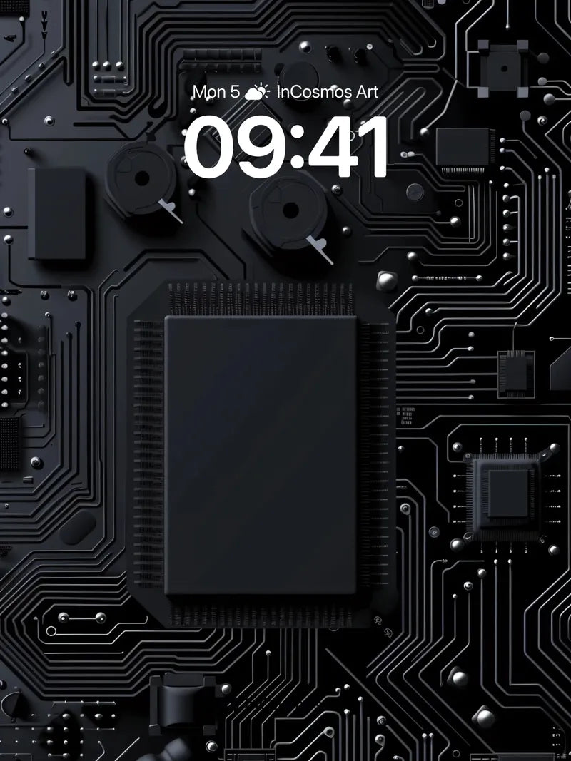 Silent Circuit Wallpaper with Dark Pulse