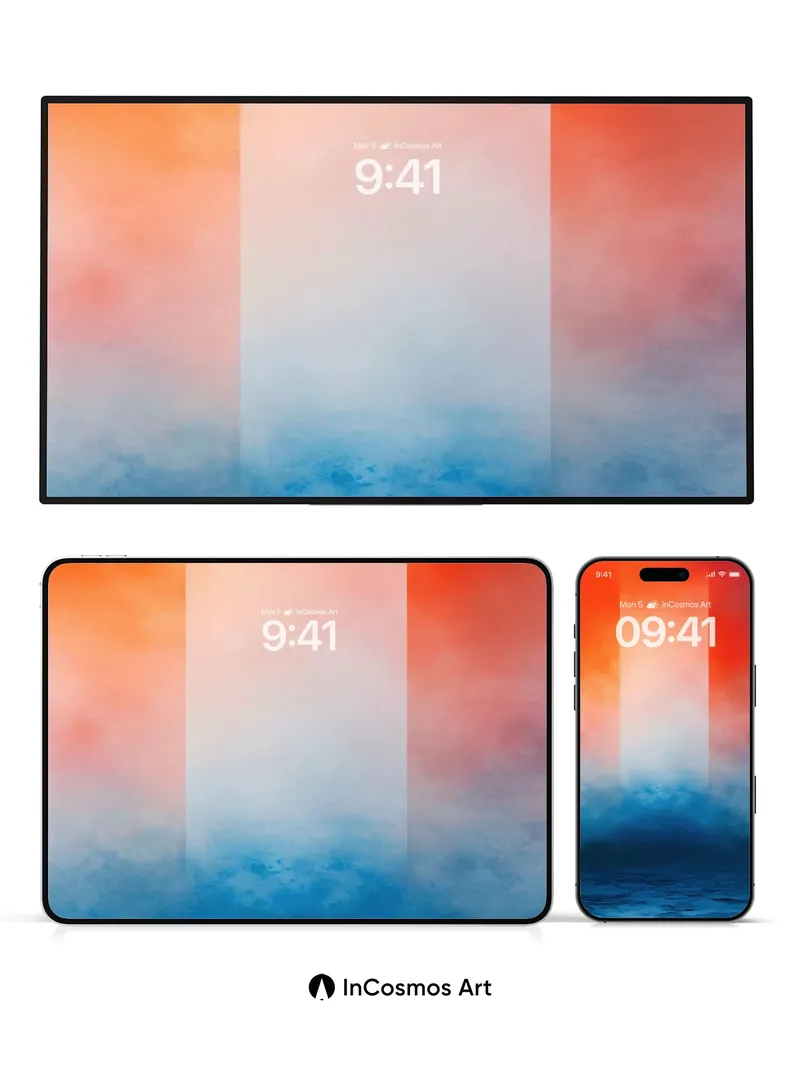 Crimson Veil Wallpaper with Frost Breath