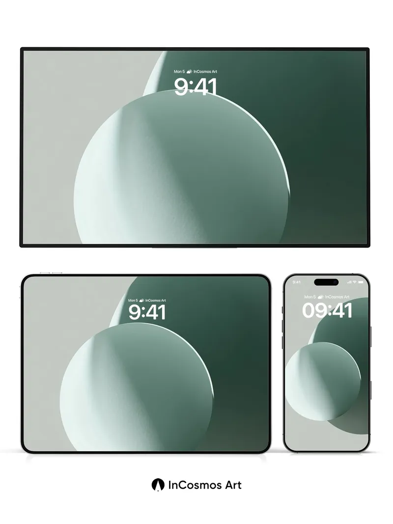 Serene Gradient Wallpaper with Floating Circles