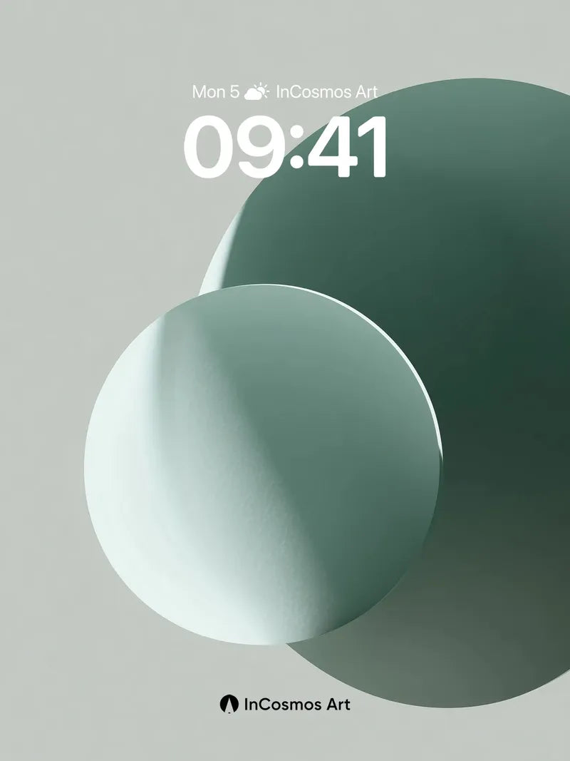 Serene Gradient Wallpaper with Floating Circles