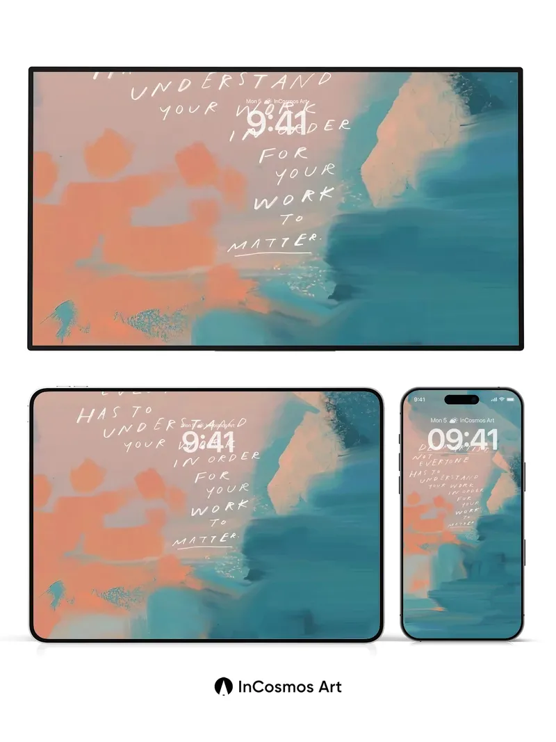 Whispering Canvas Wallpaper with Poetic Ink