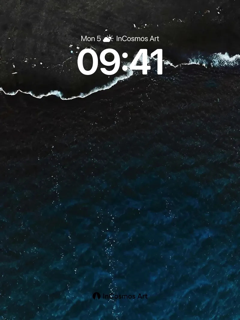 Midnight Shore Wallpaper with Whispering Waves