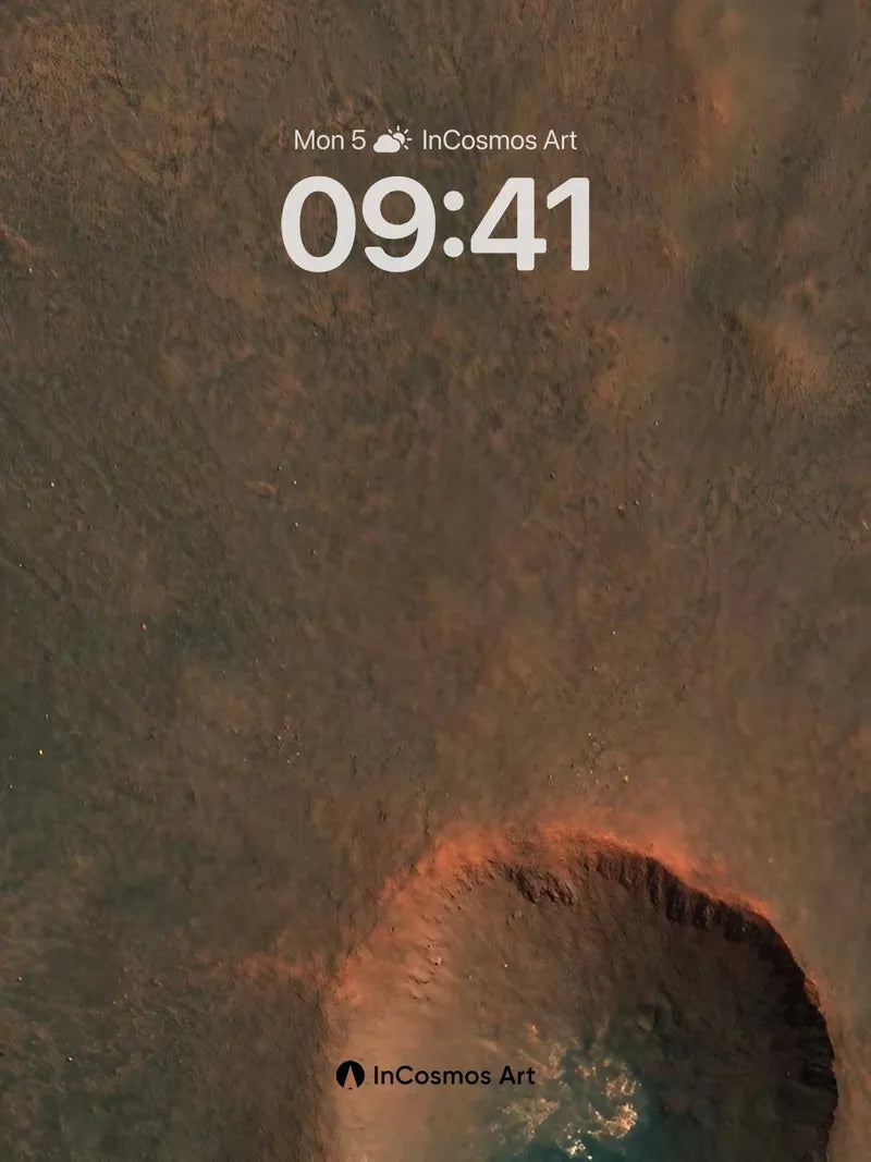 Silent Crater Wallpaper with Martian Hush