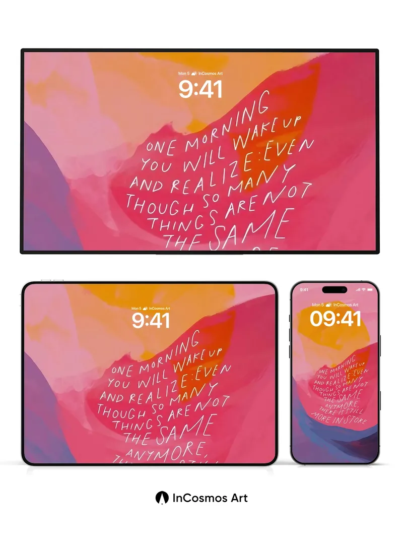 Crimson Echo Wallpaper with Whispering Words