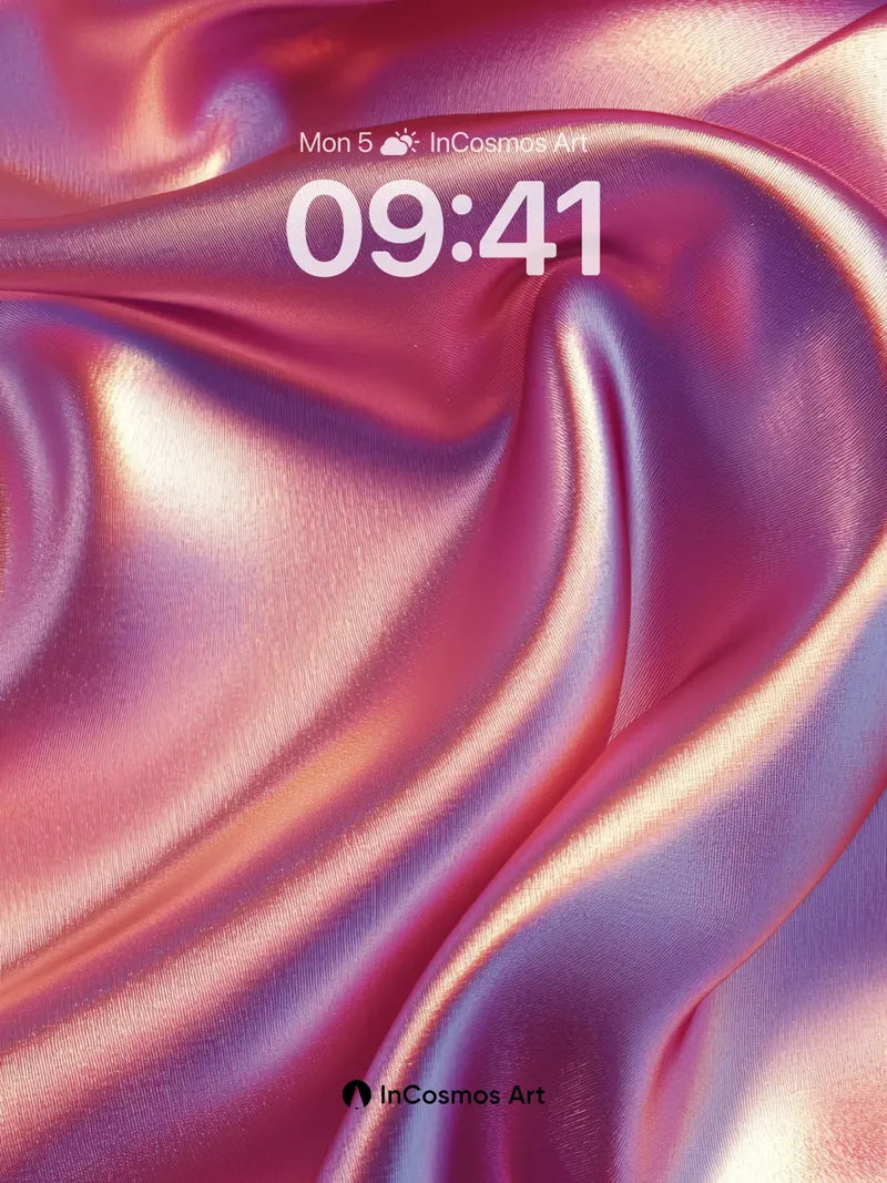 Luminous Silk Wallpaper with Liquid Light