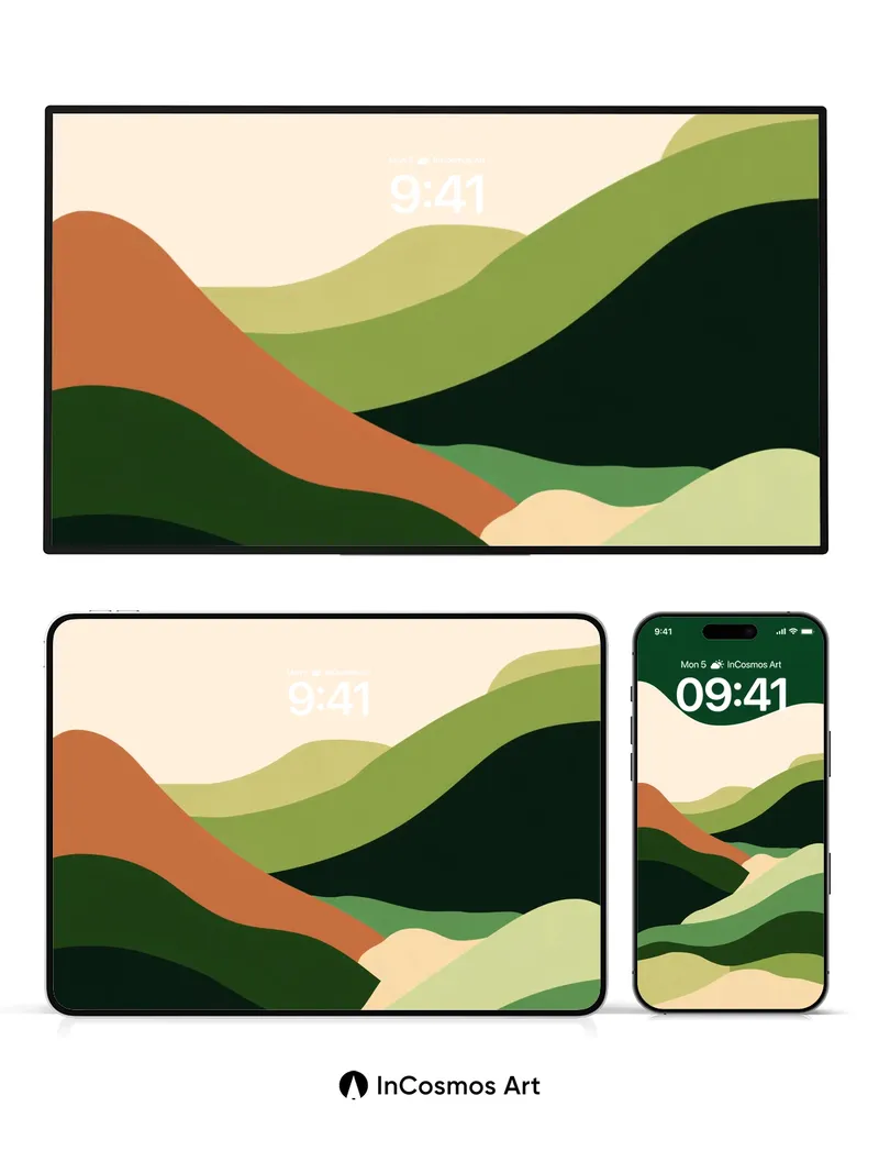 Serenity Ridge Wallpaper with Earth Tones