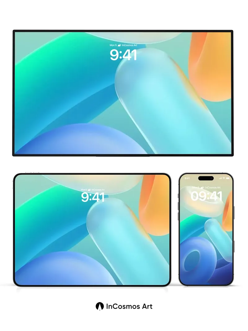 Serene Float Wallpaper with Soft Light Rings