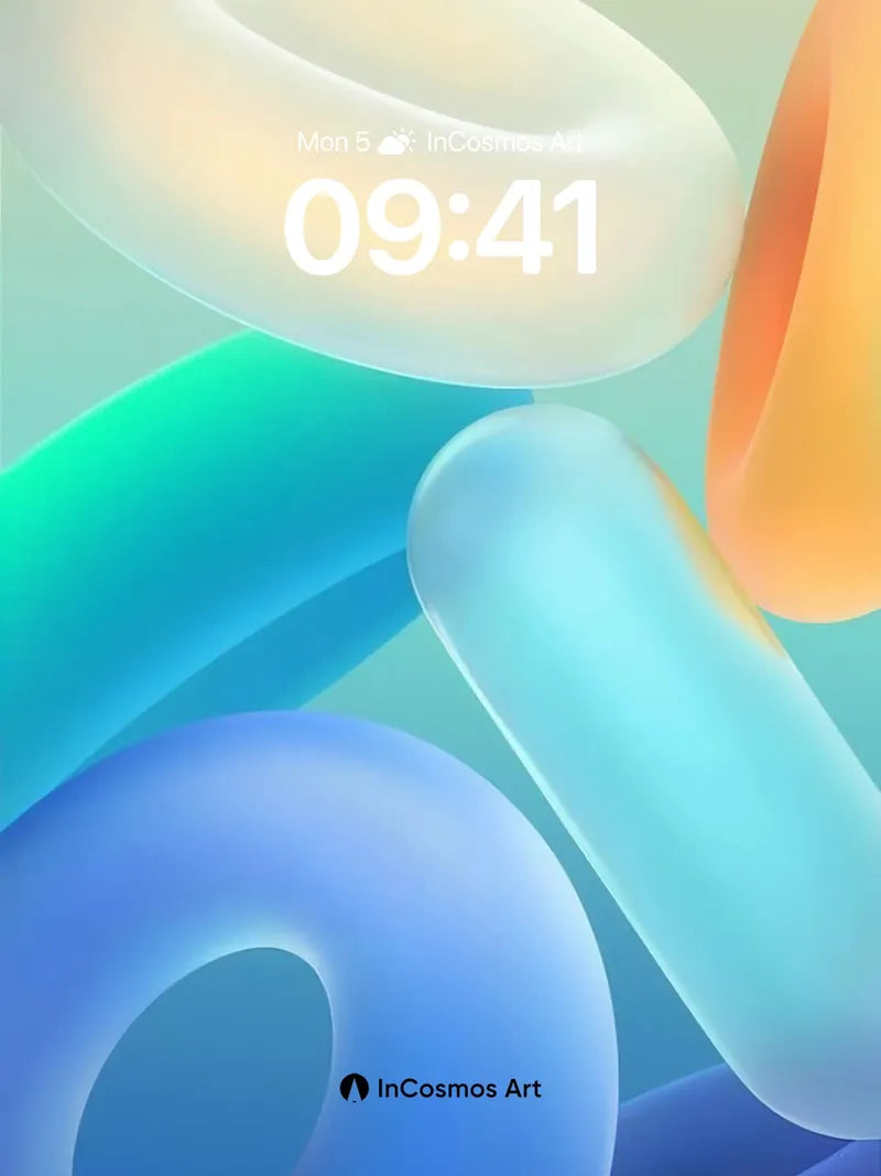 Serene Float Wallpaper with Soft Light Rings