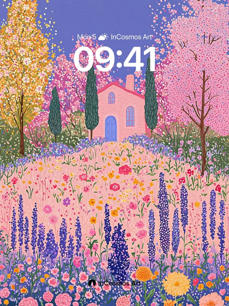 Whispering Bloom Wallpaper with Pastel Reverie