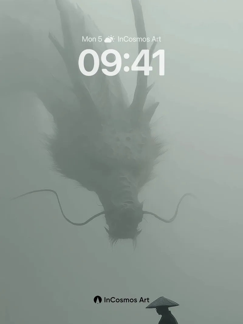 Serenity Dragon Wallpaper with Zen Warrior