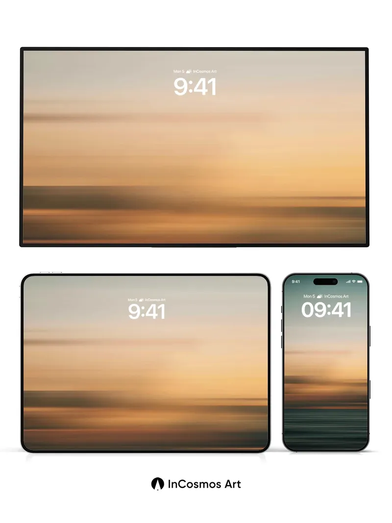 Golden Hush Wallpaper with Horizon Blur