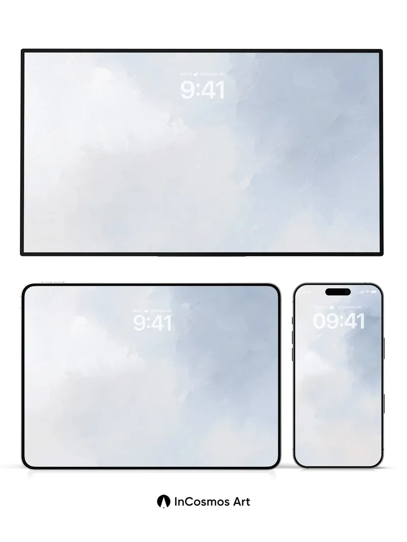 Serene Sky Gradient Wallpaper with Soft Haze