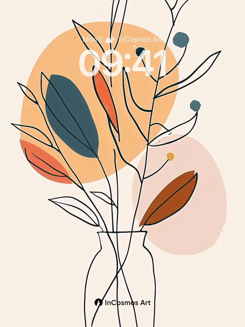 Serene Lineage Wallpaper with Earth-Toned Botanicals