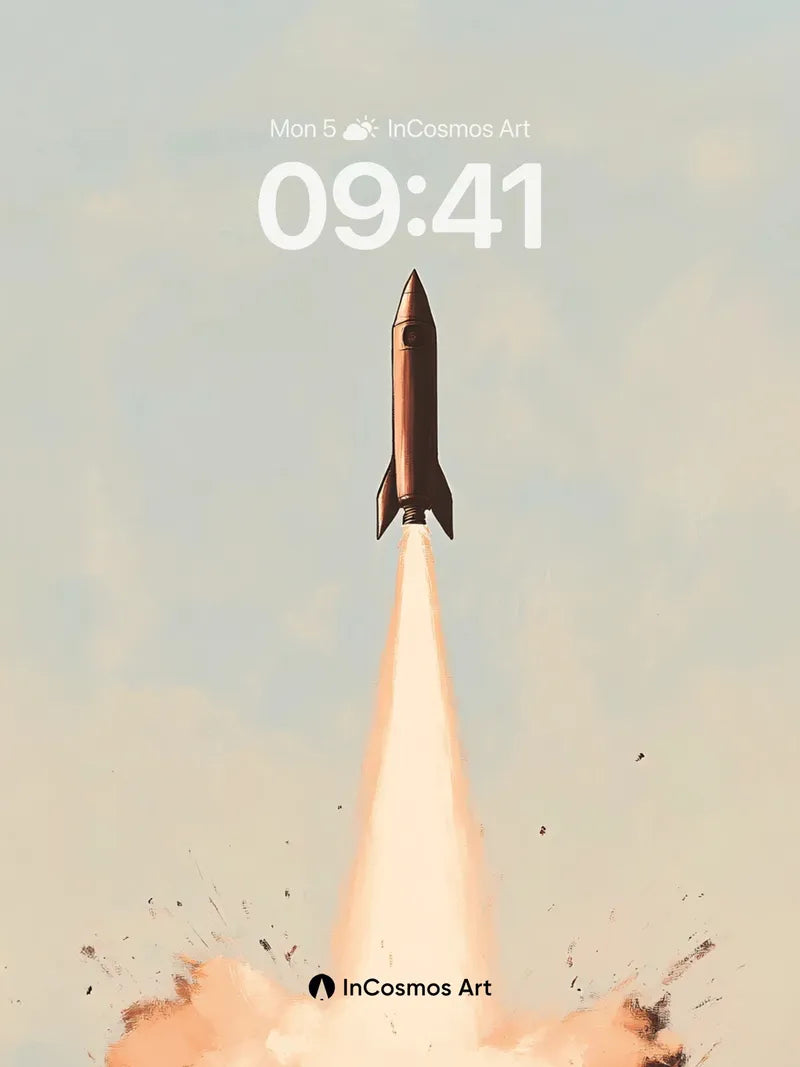 Ascendant Flame Wallpaper with Celestial Trail