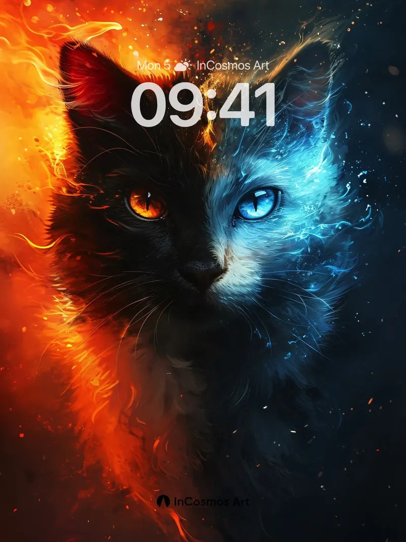 Fire and Frost Wallpaper with Dual Soul