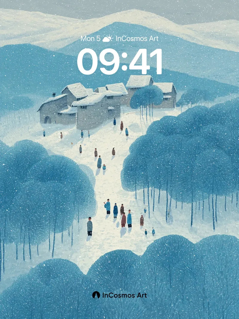 Silent Snowfall Wallpaper with Whispering Trees wallpaper for iPhone, iPad & Mac