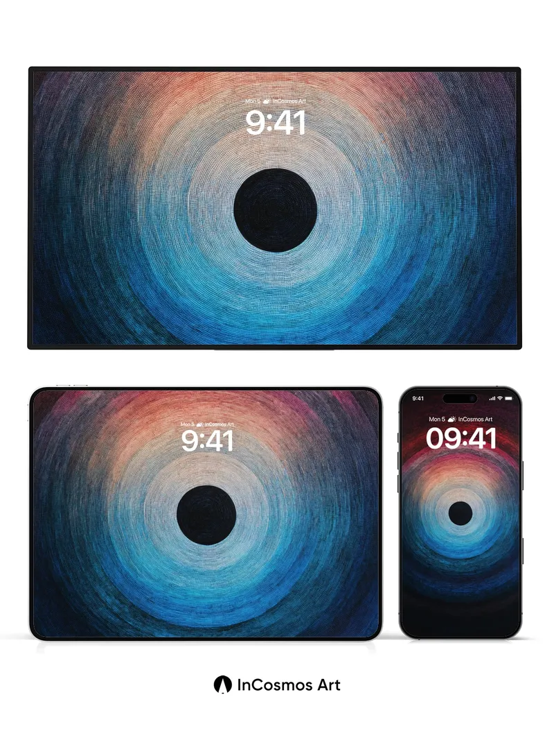 Cosmic Vortex Wallpaper with Deep Field Texture