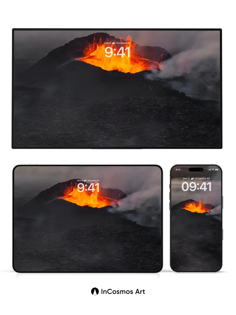 Fiery Ember Wallpaper with Volcanic Breath