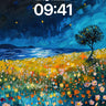 Starry Field Wallpaper with Lunar Whirl wallpaper for iPhone, iPad & Mac