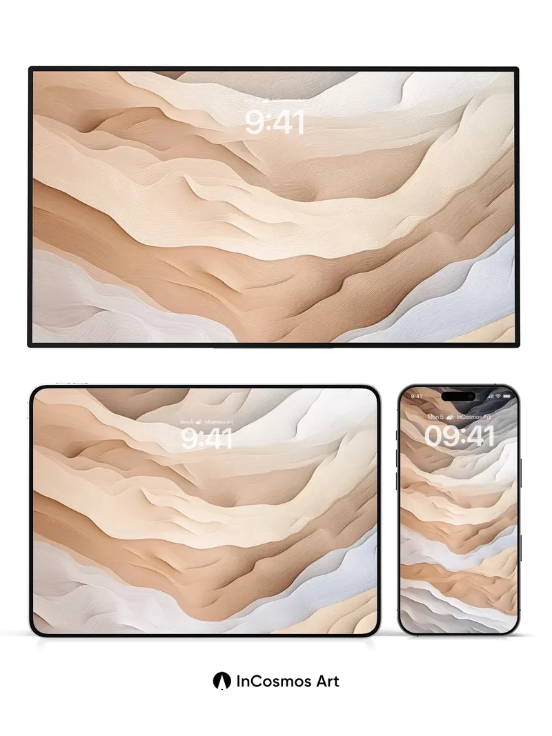 Serenity Dunes Wallpaper with Sandstone Flow