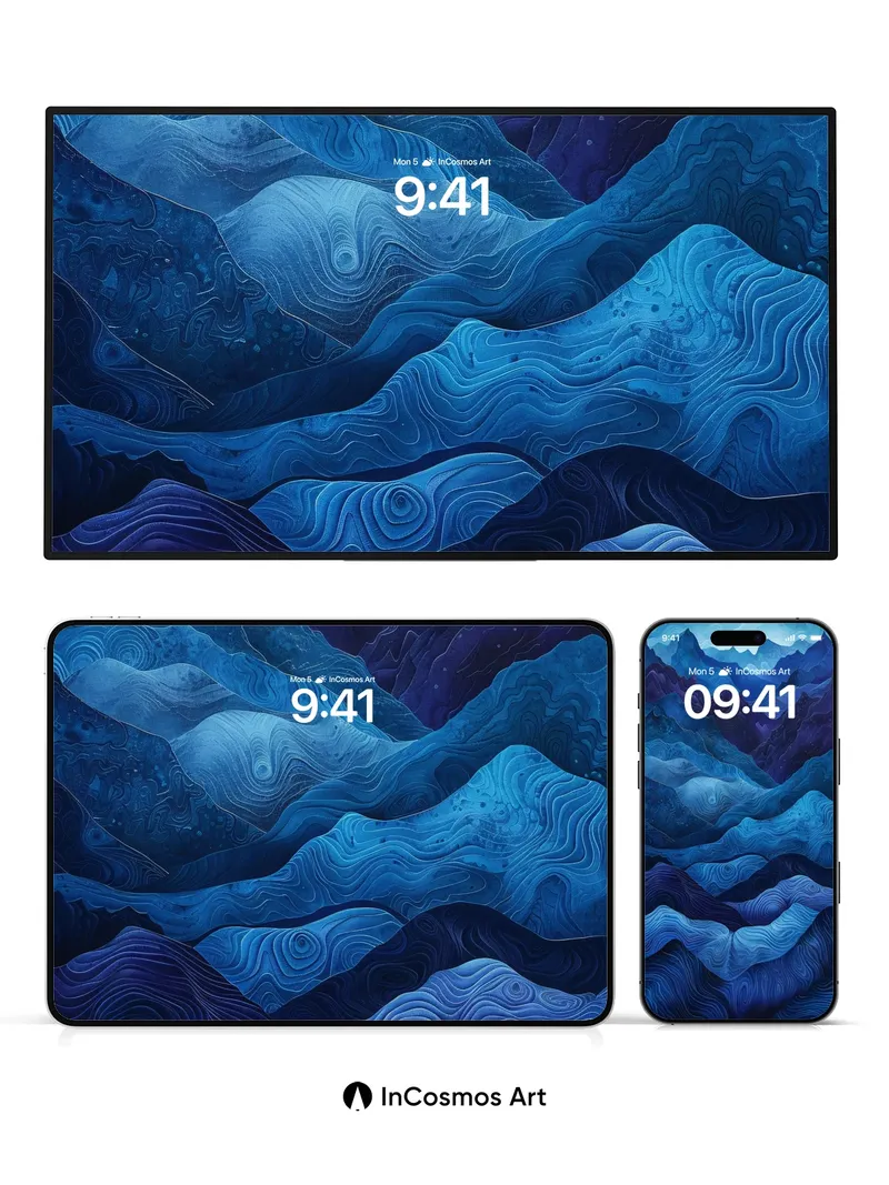 Velvet Abyss Wallpaper with Swirling Depths