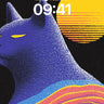 Cosmic Cat Wallpaper with Sunset Hues wallpaper for iPhone, iPad & Mac