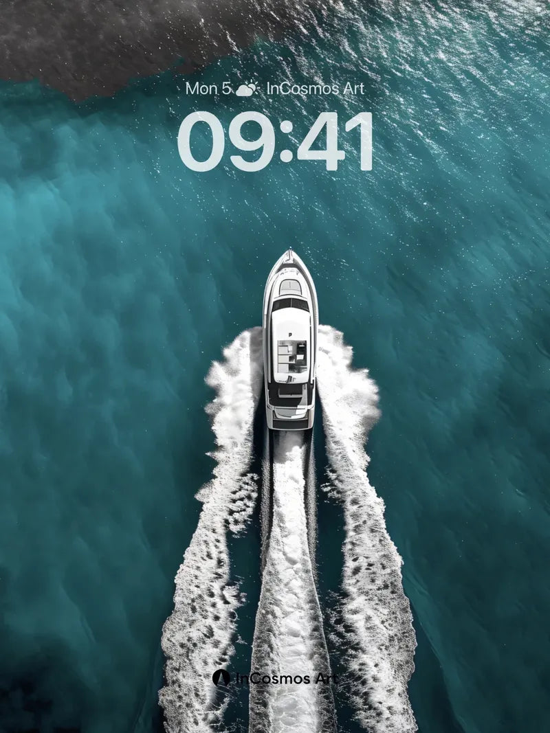 Cruising Serenity Wallpaper with Ocean Trails