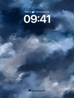 Storm Veil Wallpaper with Whispering Clouds, iPhone Duo cover screen