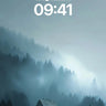 Mist-Whispered Cabin Wallpaper with Forest Hush wallpaper for iPhone, iPad & Mac