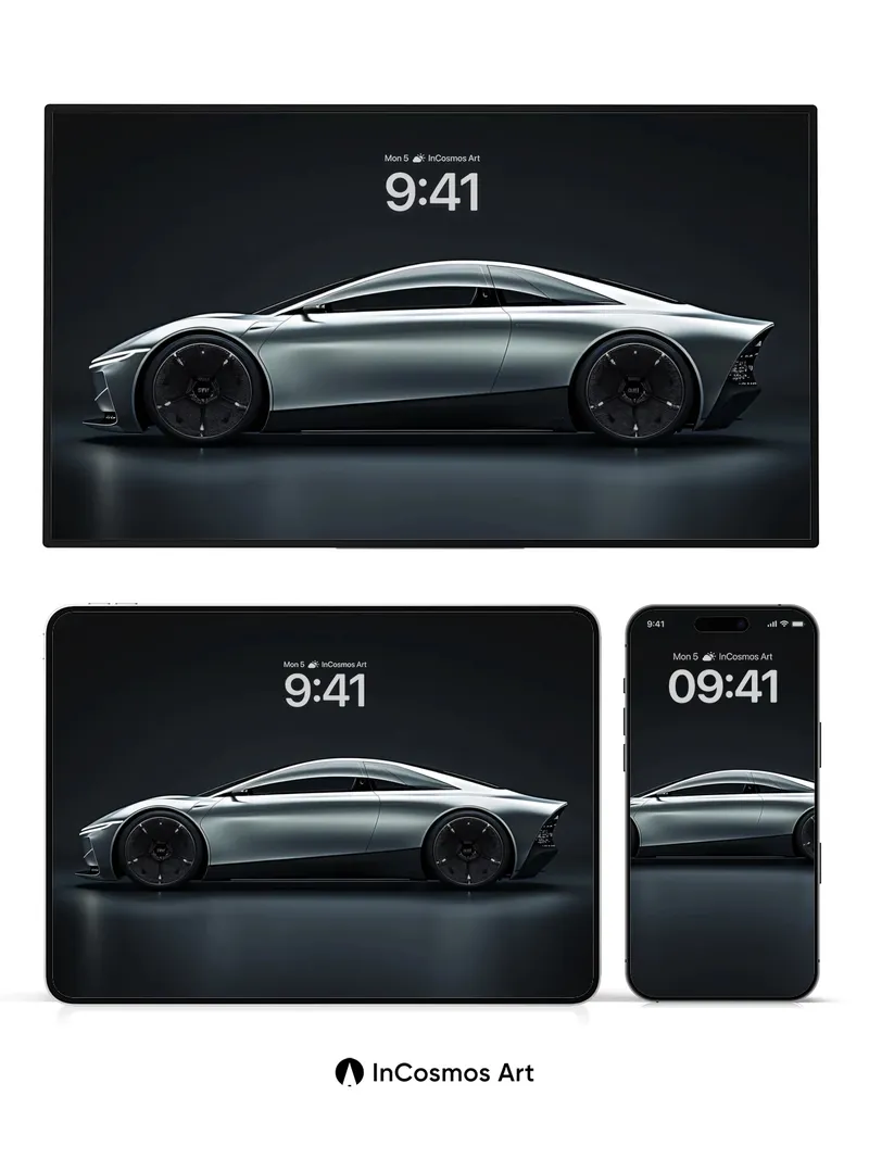 Silent Velocity Wallpaper with Liquid Metal Sheen