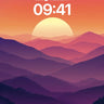 Serenity Horizon Wallpaper with Gradient Mountains wallpaper for iPhone, iPad & Mac