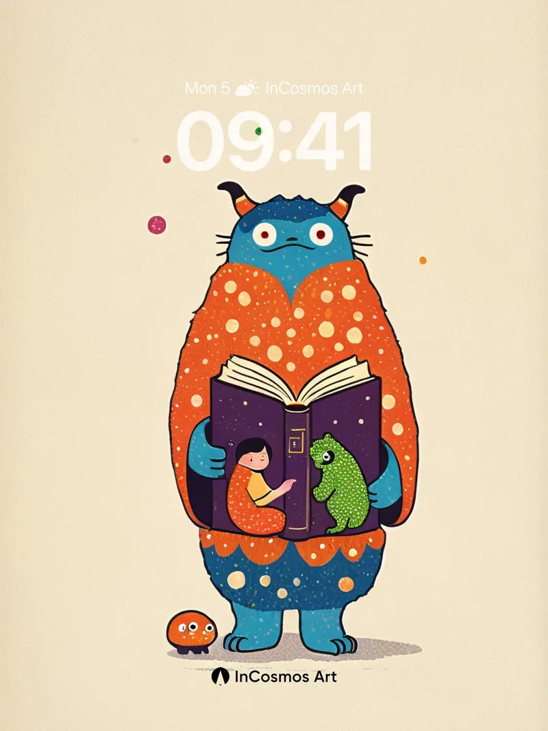 Whimsical Monster Wallpaper with Storybook Magic wallpaper for iPhone, iPad & Mac