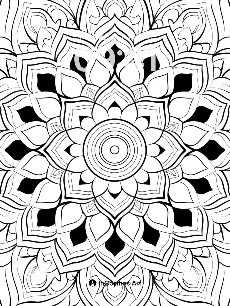 Serene Mandala Wallpaper with Ink-Like Depth wallpaper for iPhone, iPad & Mac