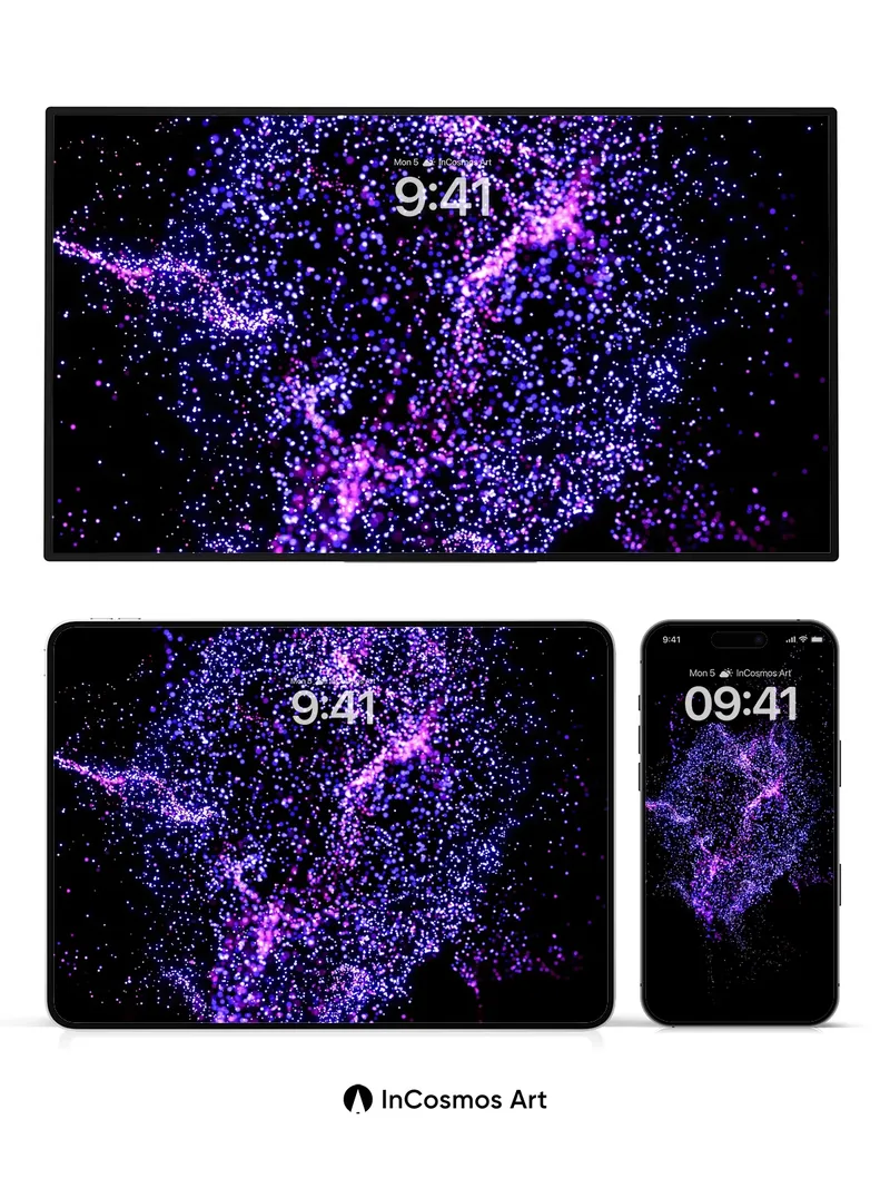 Electric Nebula Wallpaper with Cosmic Dust Trails