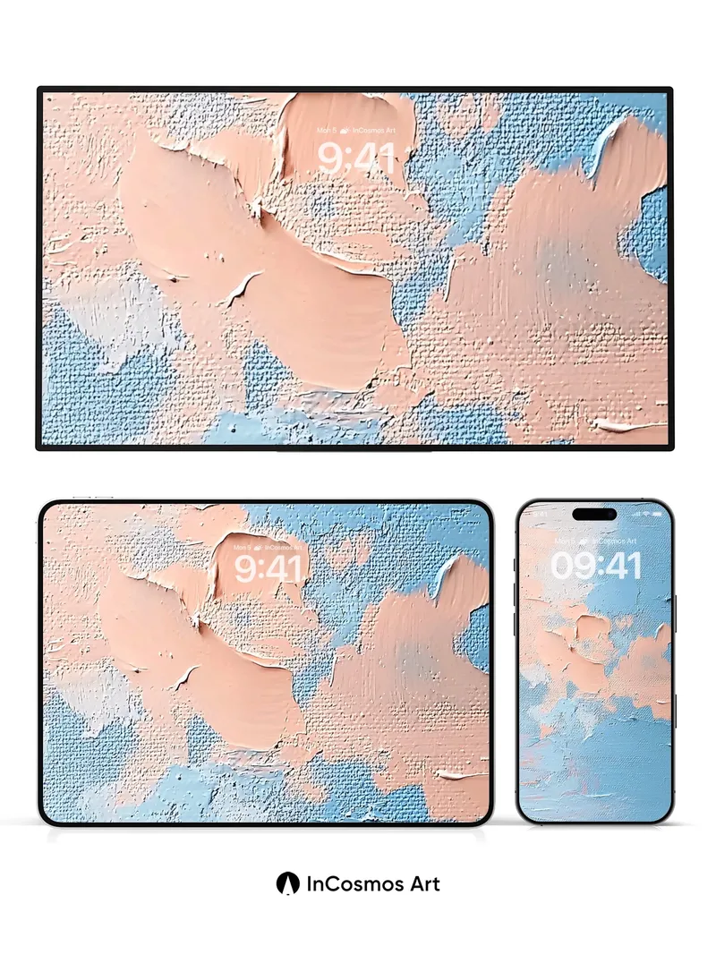 Soft Chalk Sky Wallpaper with Peeling Hues