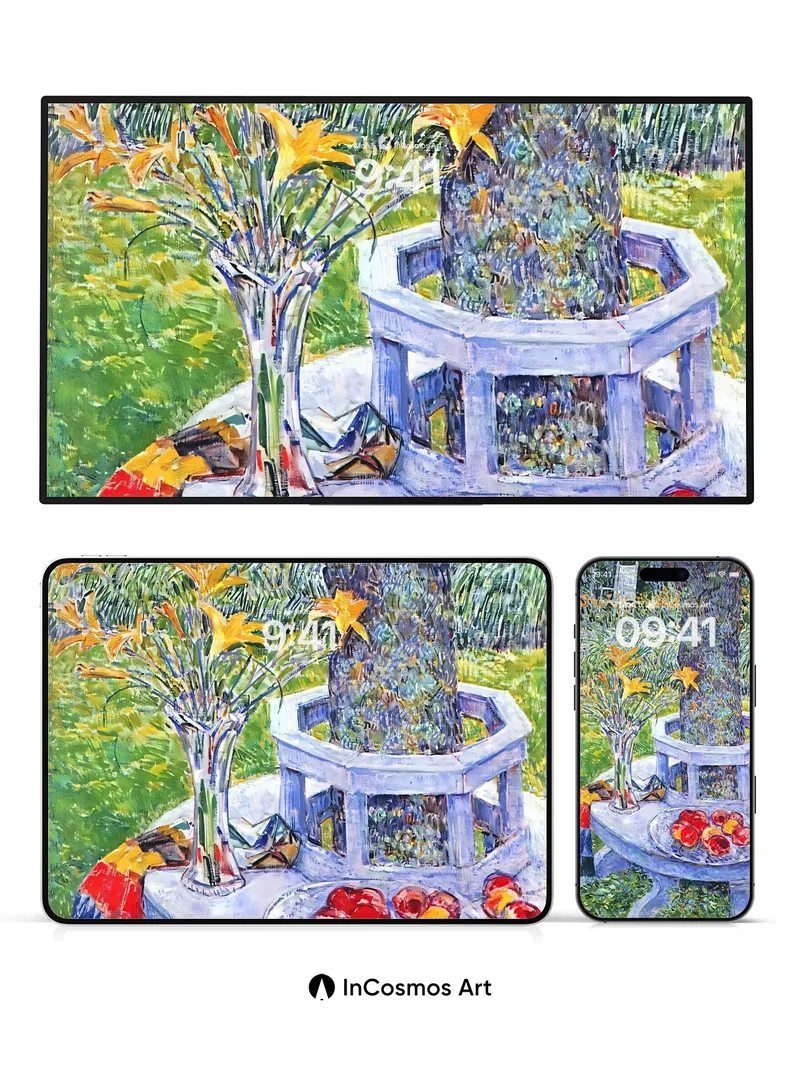 Sunlit Stillness Wallpaper with Garden Whispers