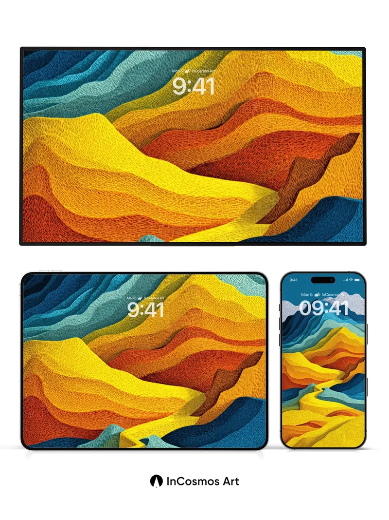 Serpentine Dunes Wallpaper with Textured Light