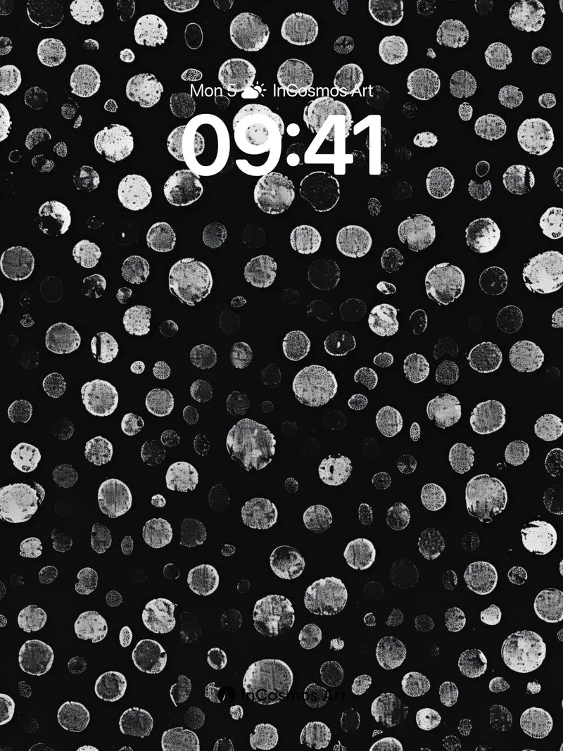 Cosmic Drizzle Wallpaper with Moonlit Spots