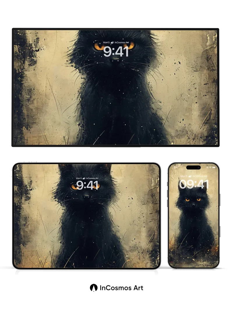 Mystic Gaze Wallpaper with Whispering Fur