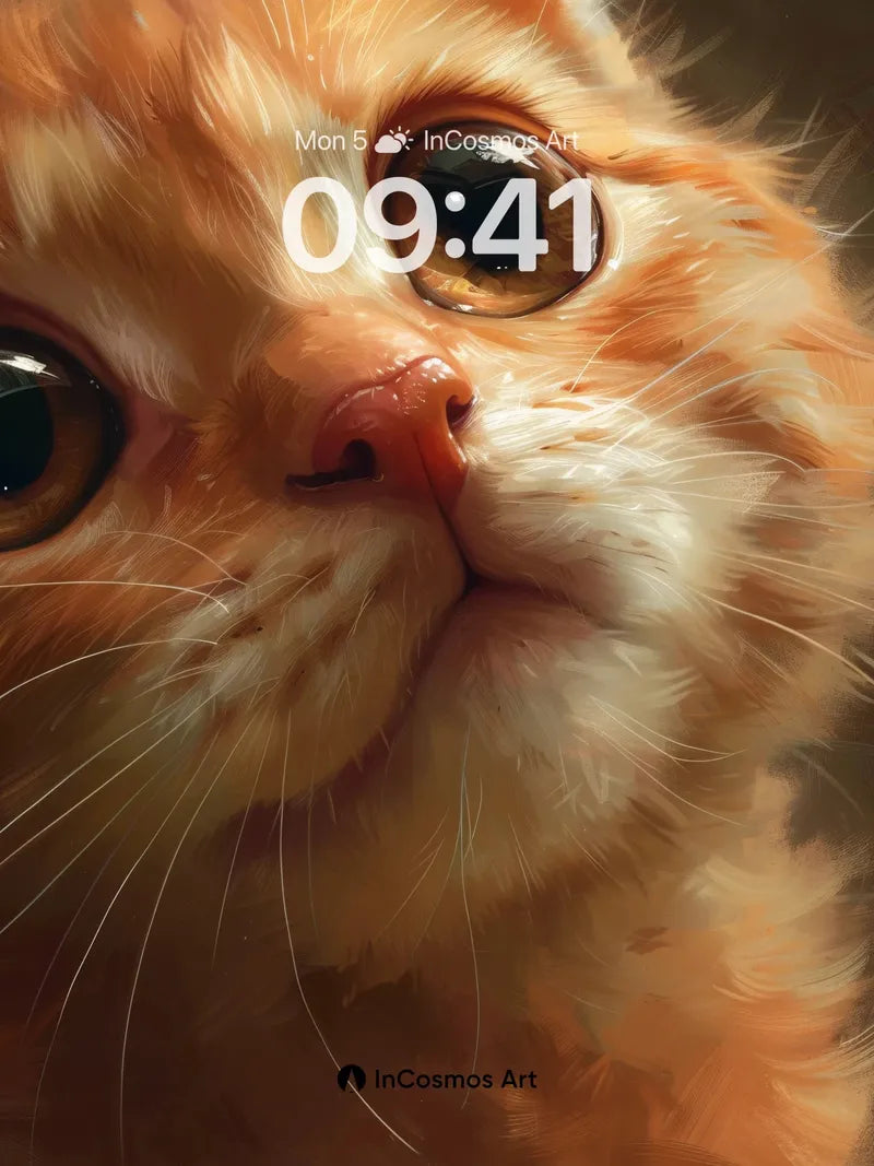 Golden Gaze Wallpaper with Whisker Light wallpaper for iPhone, iPad & Mac