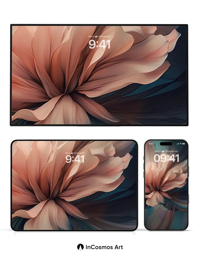 Luminous Petal Wallpaper with Ethereal Drift