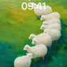Serene Wool Trail Wallpaper with Impressionist Brushwork wallpaper for iPhone, iPad & Mac