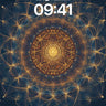 Golden Web Wallpaper with Celestial Geometry wallpaper for iPhone, iPad & Mac