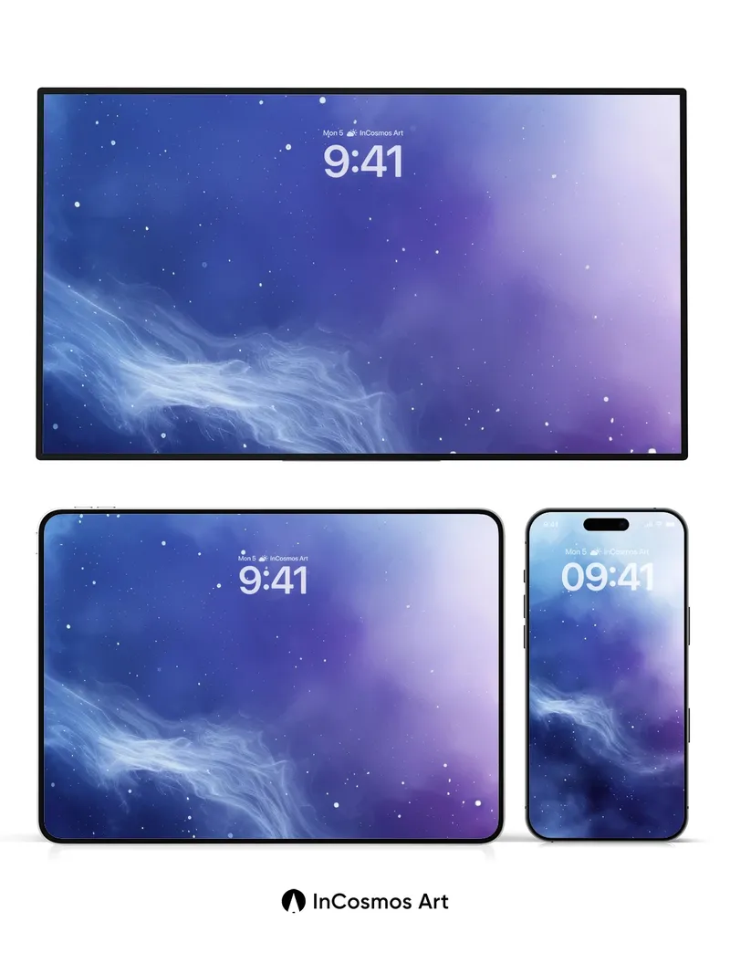 Cosmic Veil Wallpaper with Starlit Drift