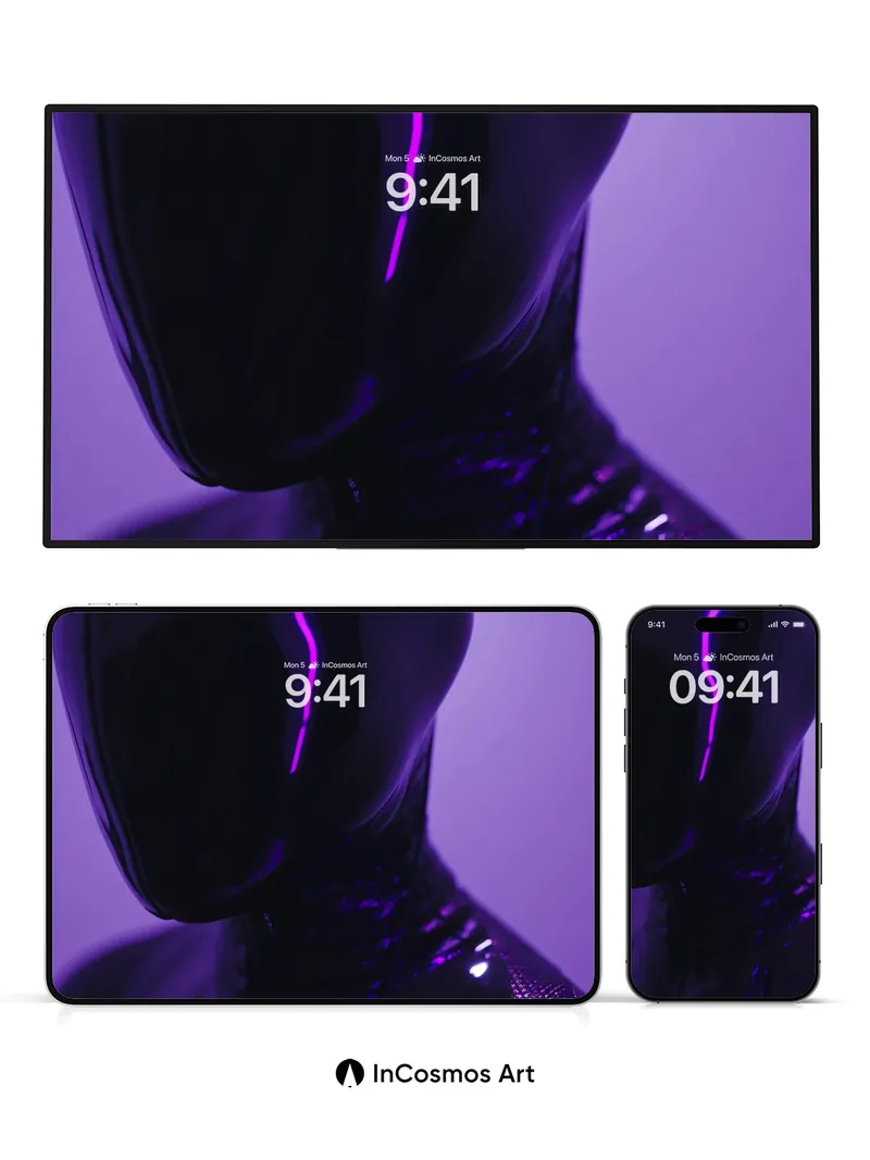 Neon Veil Wallpaper with Pulse Lines